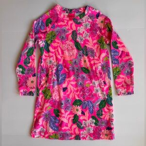Lilly Pulitzer Dress Girls Long Sleeve Pink Elephant